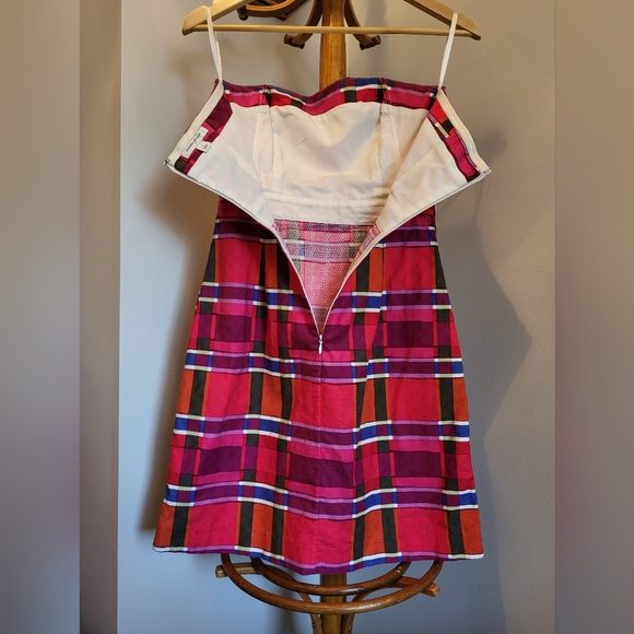 Banana Republic Plaid Strapless Size 2 Dress - Picture 8 of 12